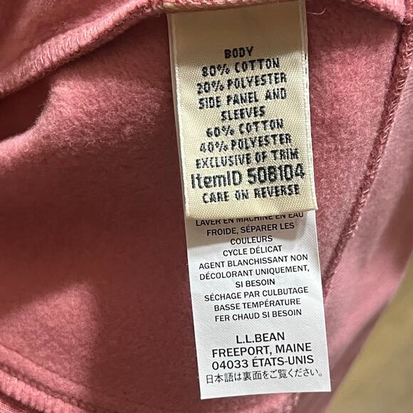 LL Bean Quilted Full Zip Jacket Womens S Pink Casual Layering Coat 50B104 Hiking - Picture 7 of 8